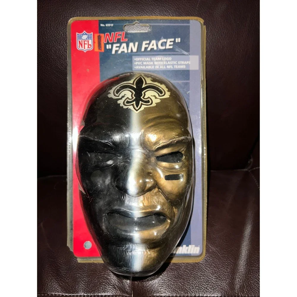 New ORLEANS SAINTS NFL Franklin Fan Face Mask, One Size Fits All